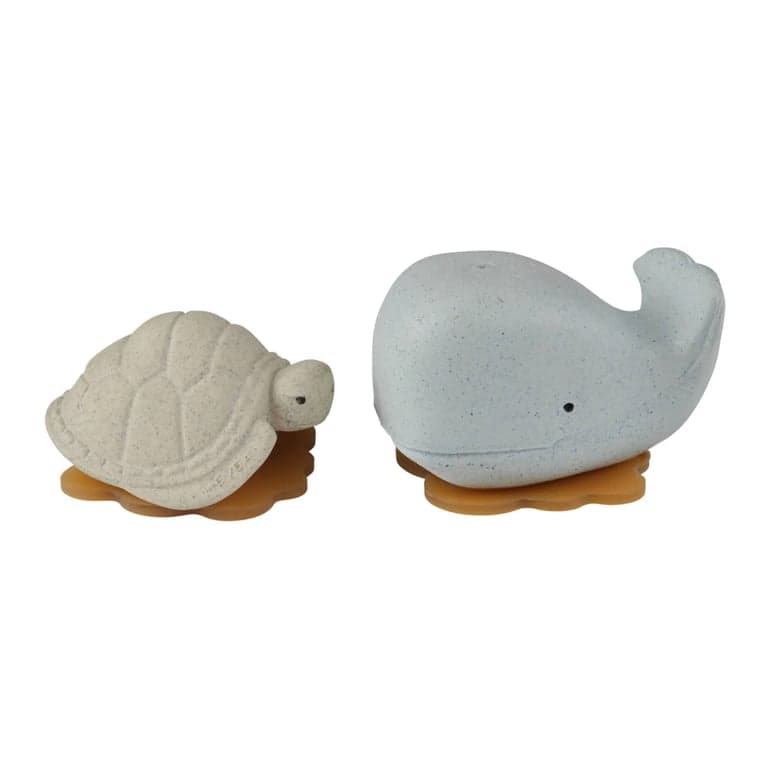 Hevea Squeeze'n'Splash Walvis & Schildpad Badspeeltjes Blizzard Blauw & Vanille