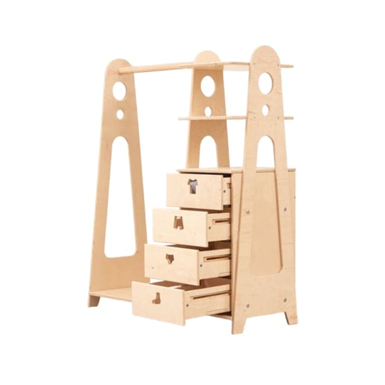 Wood and Hearts Montessori Kledingkast Dauwdruppel