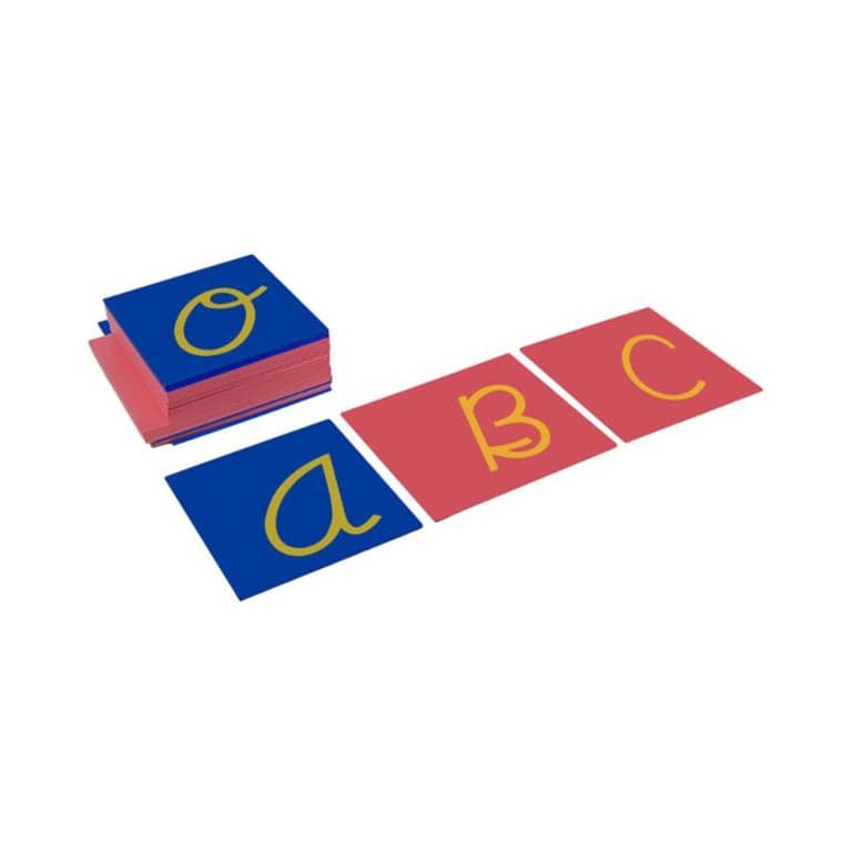 Kid Advance Montessori Hoofdletters Schuurpapieren Letters Cursief