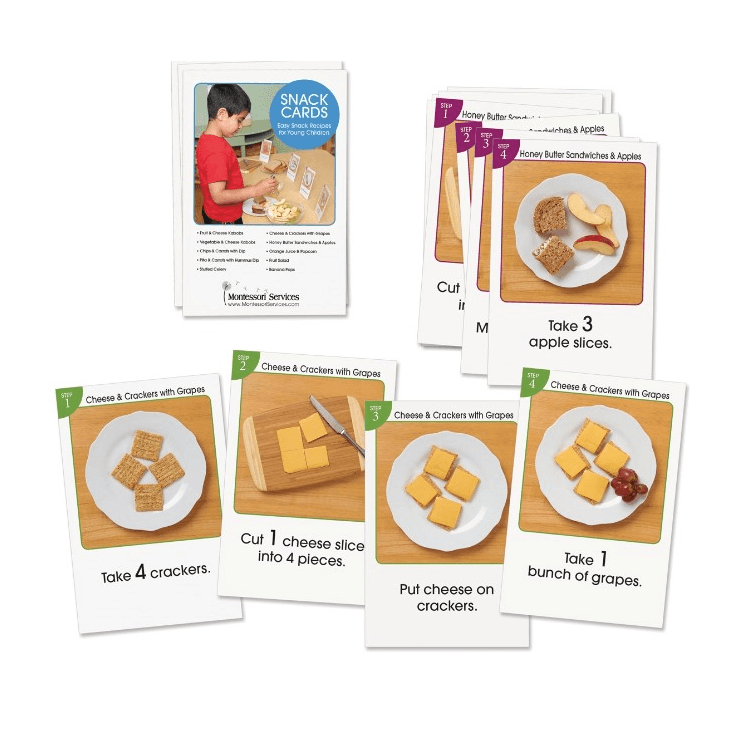 Montessori Services Snack Receptenkaarten (Engelstalig)