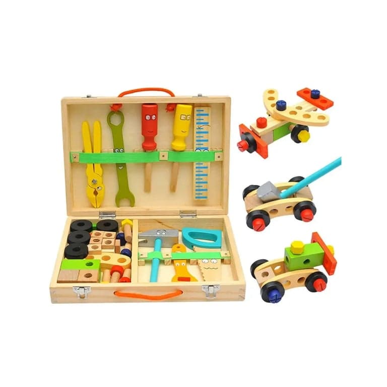 Seaside-Montessori Houten Gereedschapskist