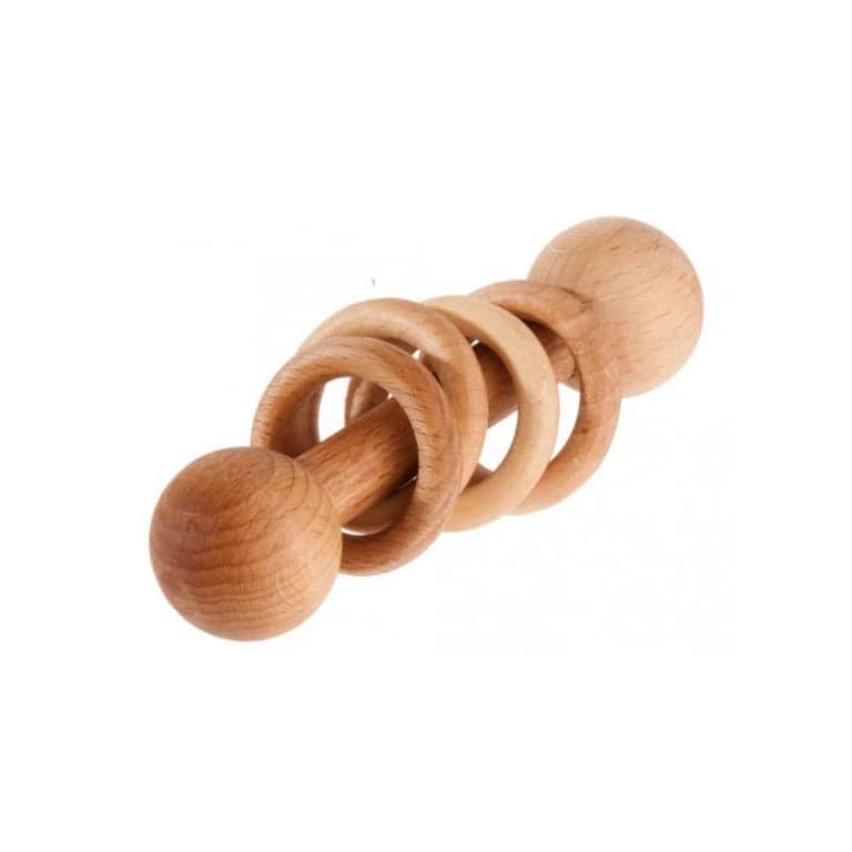 PoppyBabyCo Baby Houten Speelgoed Rammelaar