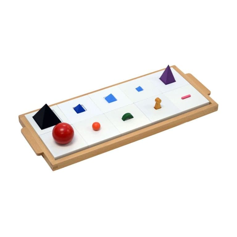 Kid Advance Montessori 3D Houten Taalsymbolen Set van 10 met Plank