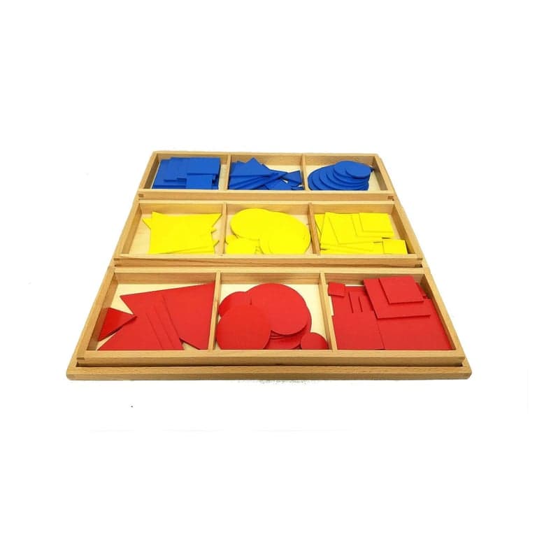 Pink Montessori Cirkels, Vierkanten en Driehoeken in Hout