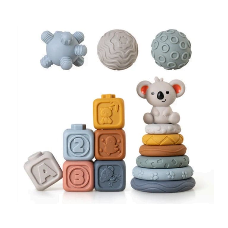 Joymaxx Siliconen Ringenstapelaar en Kubussen Koala