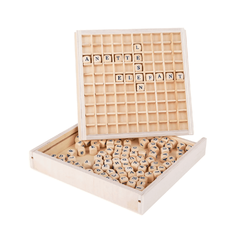 Small Foot Letterbord met Letterdobbelstenen