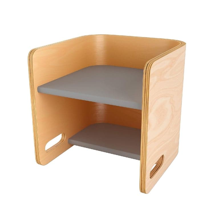 ECR4Kids Bentwood Multifunctionele Kubusstoel Grijs