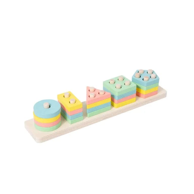 Seaside-Montessori Kleurherkenning Blokken Rechthoekig 5 Pastel