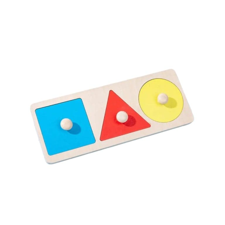 Seaside-Montessori Geometrische Puzzel 3 Delige Rechthoekige Puzzel