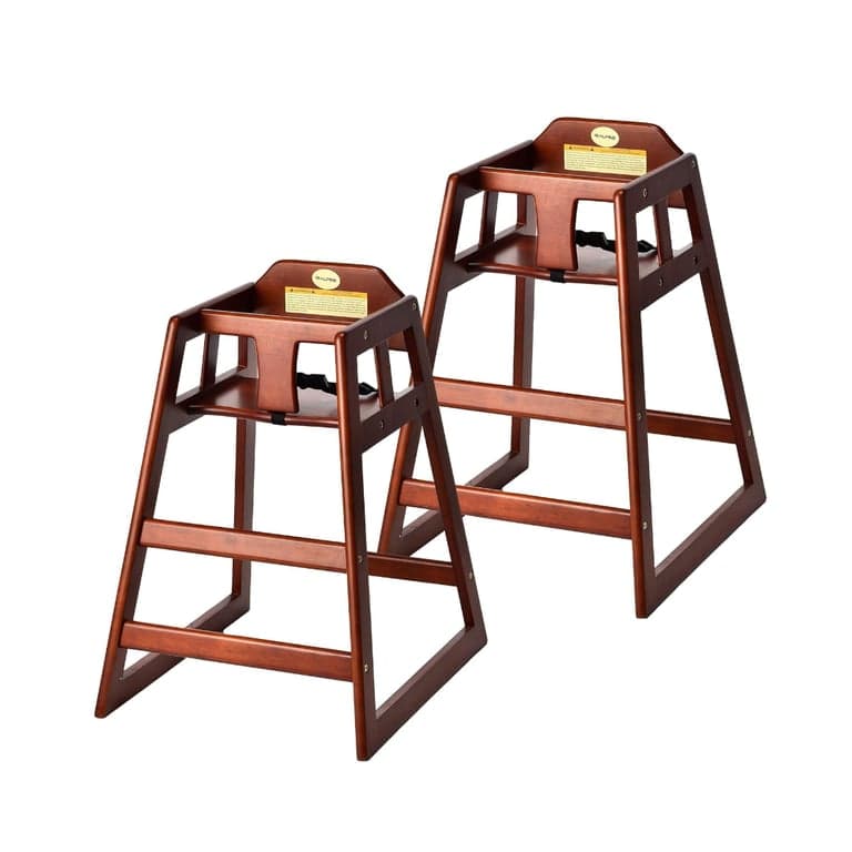 Alpine Industries Hoge Kinderstoel 2-Pak Mahonie