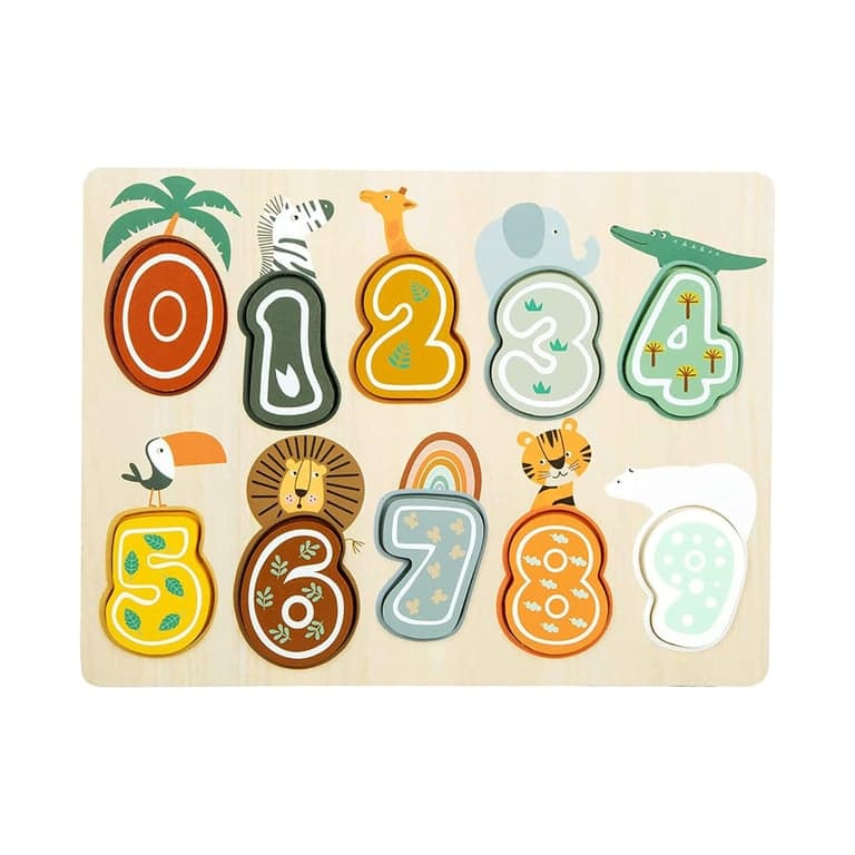 Small Foot Houten Safari Getallen Puzzel