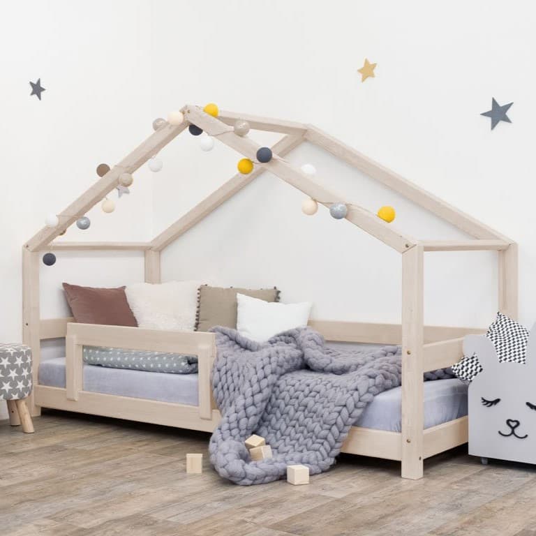 Benlemi Huisbed Lucky met Stevige Reling Beige 120 x 200