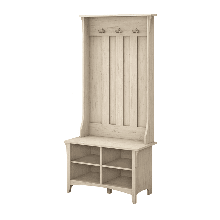Bush Furniture Salinas Halboom Met Schoenenbanken Wit