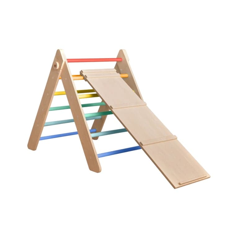 Busy Kids Pikler Driehoek Helder met Glijbaan
