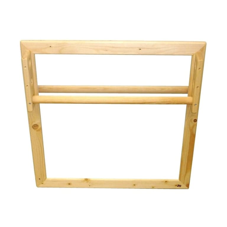 ZG Jouets Bois Montessori Vierkante Spiegel met Optrekstang 70 x 70 cm