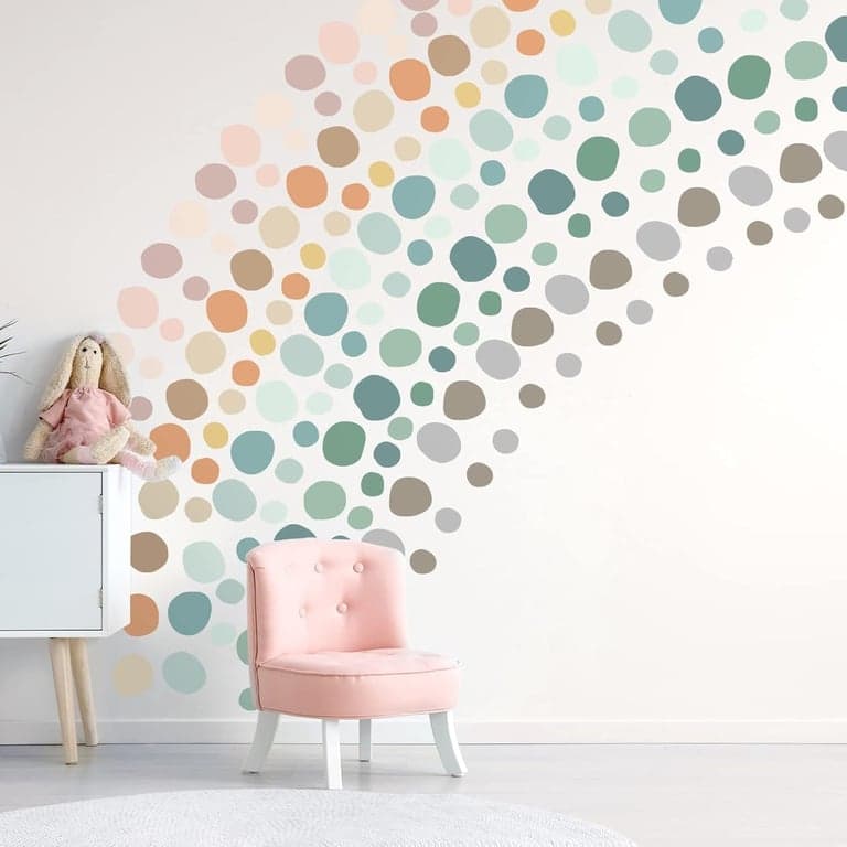 Epakh Kerstmis Polka Dots Wanddecor Regenboog