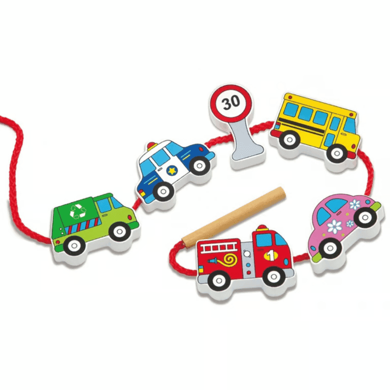 Viga Toys Rijgkralen Auto's