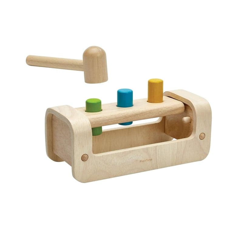 Plan Toys Houten Stampbank Met Hamer Speelgoed