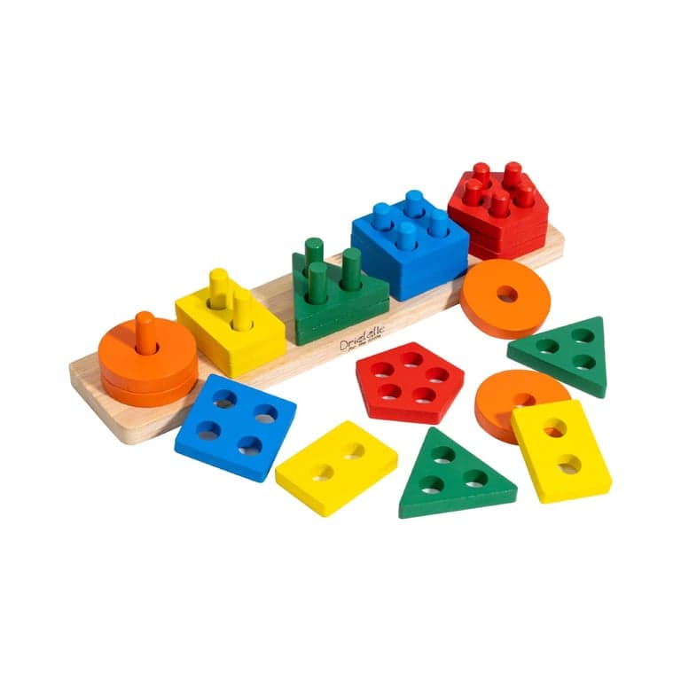 Driddle4Little Houten Sorteer en Stapel Speelgoed