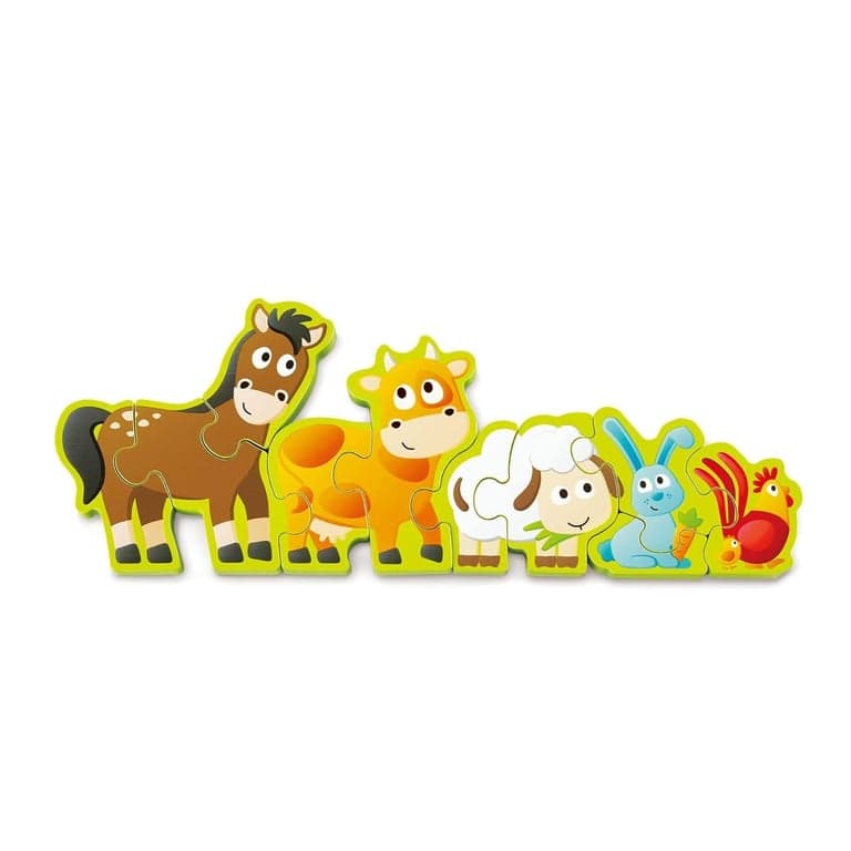 Hape Cijfers & Boerderijdieren Dubbelzijdige Puzzel