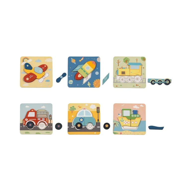 Busy Kids 6-in-1 Puzzels Vervoer