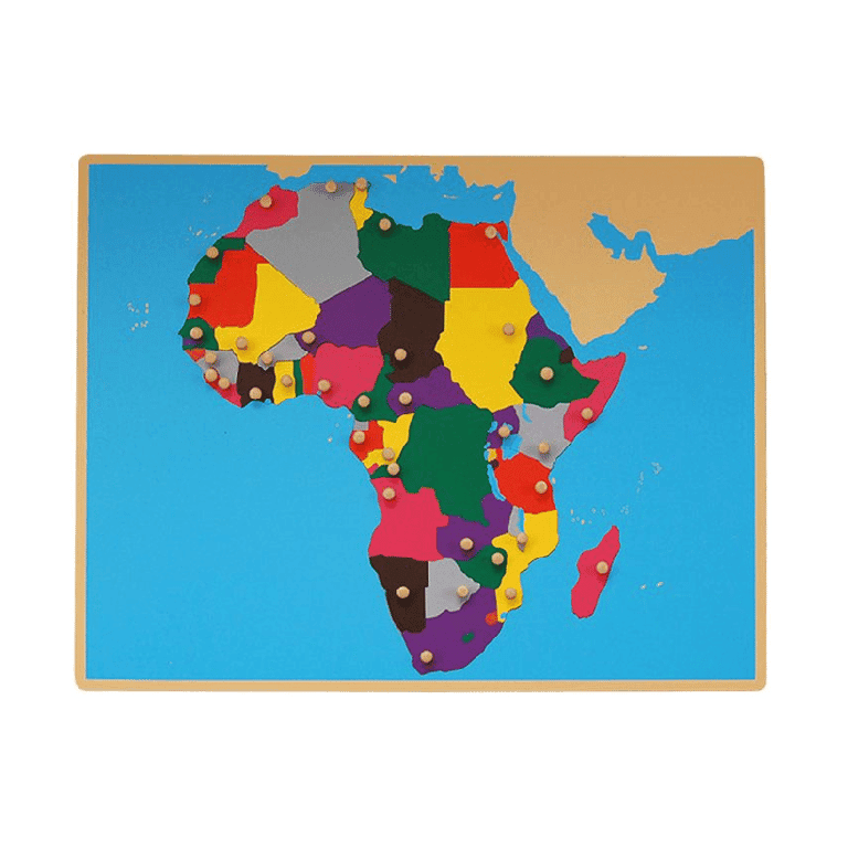 Kid Advance Montessori Puzzelkaart van Afrika