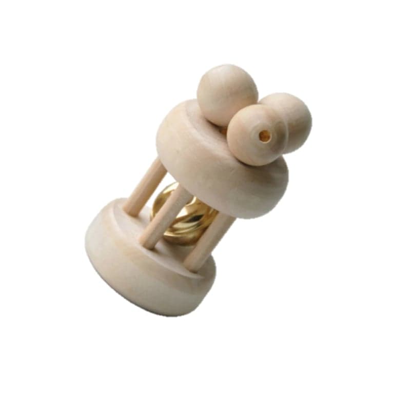 PoppyBabyCo Houten Rollende Rammelaar Cilinder Klein