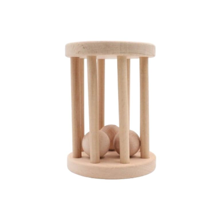 Akasia Wood Art Cilinder Grote Bal