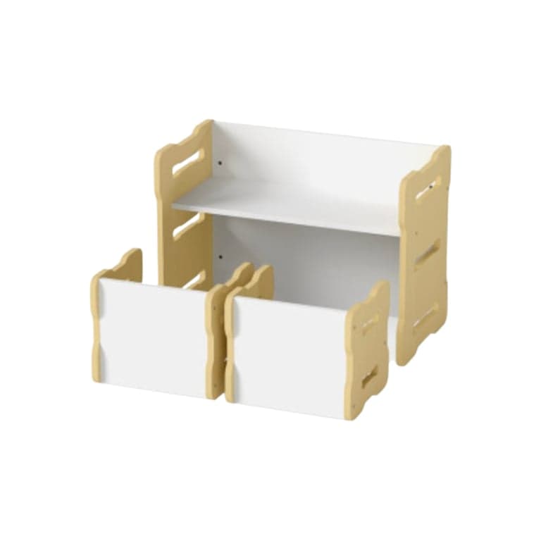 Costway Activiteitentafel en 2 Krukjes Naturel