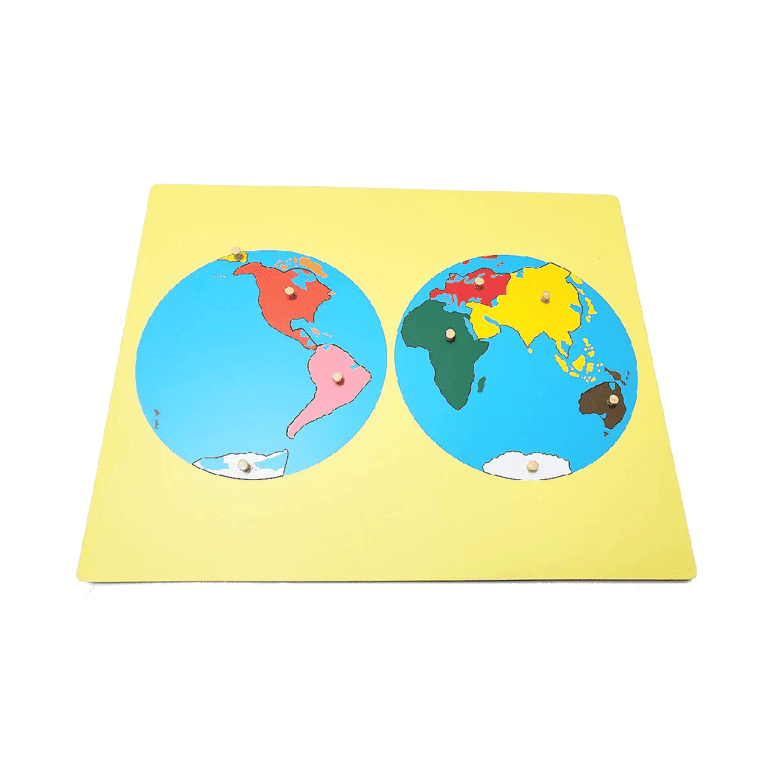 Pink Montessori Kleine Bord Wereldkaart