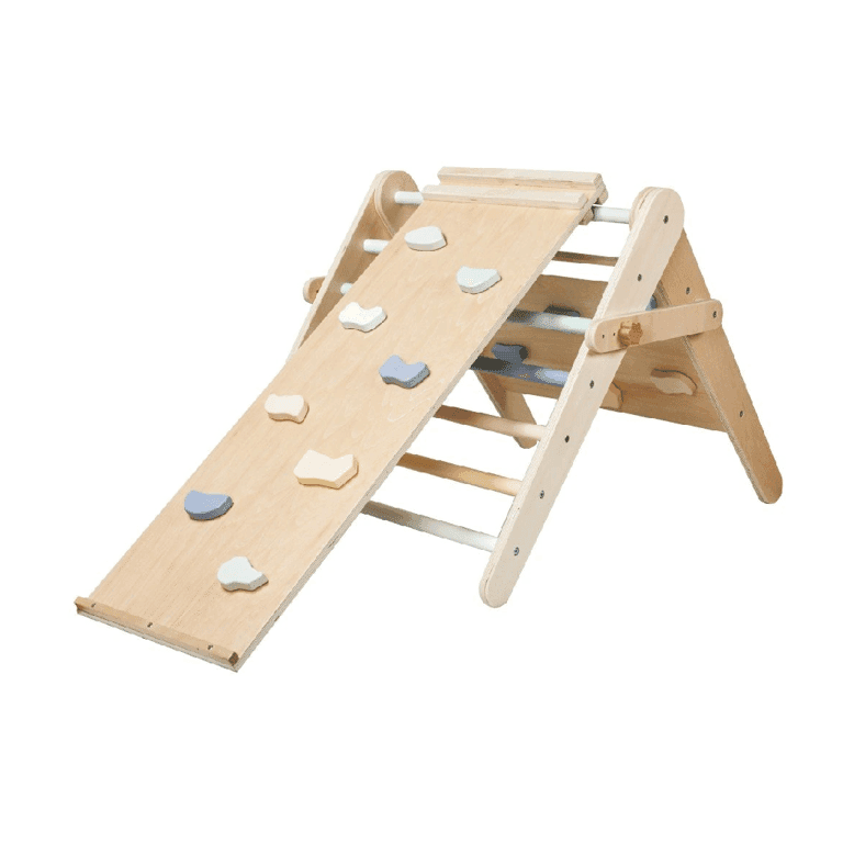 Elis Design Pikler Driehoek met Klimwand en Activiteitenbord Pastel