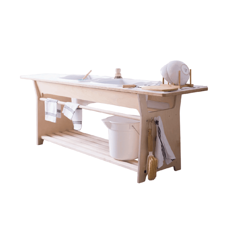 Sprout Kids Sensorisch Afwasstation 2 Kuipjes - Midden/165,1 cm Hoogte 45,7 cm