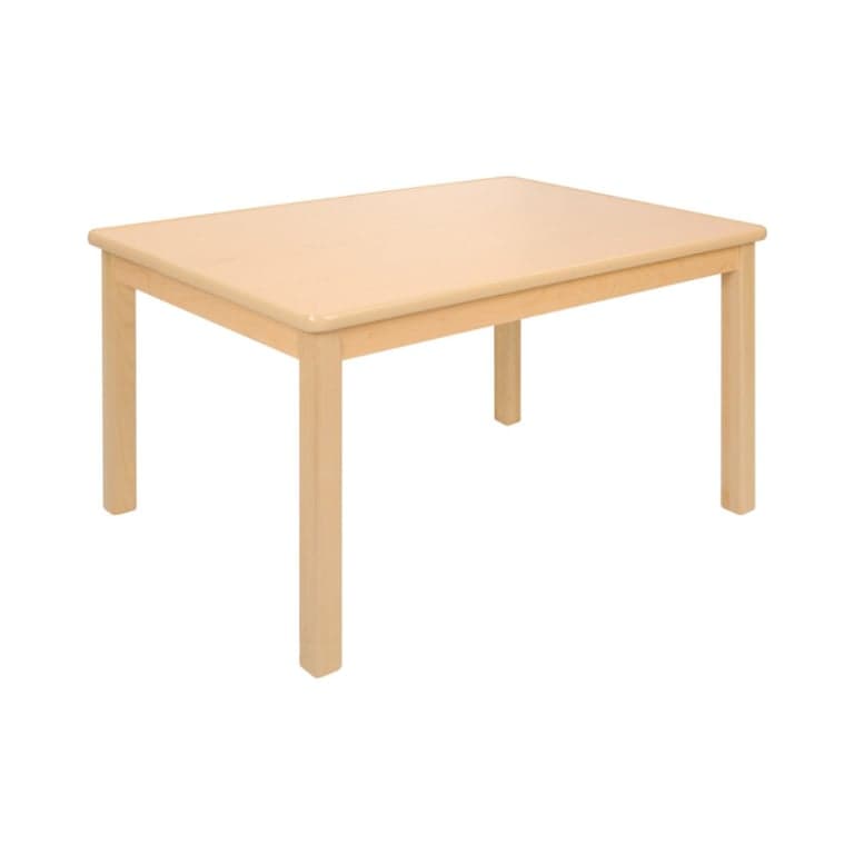 Kaplan Early Learning Carolina Laminaat 61 x 91,4 cm Rechthoekige Tafel in Gevarieerde Hoogtes met 4 Zitplaatsen en 45,7 cm Poten