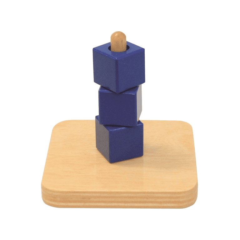 Alison's Montessori kubussen op een Verticale Pen
