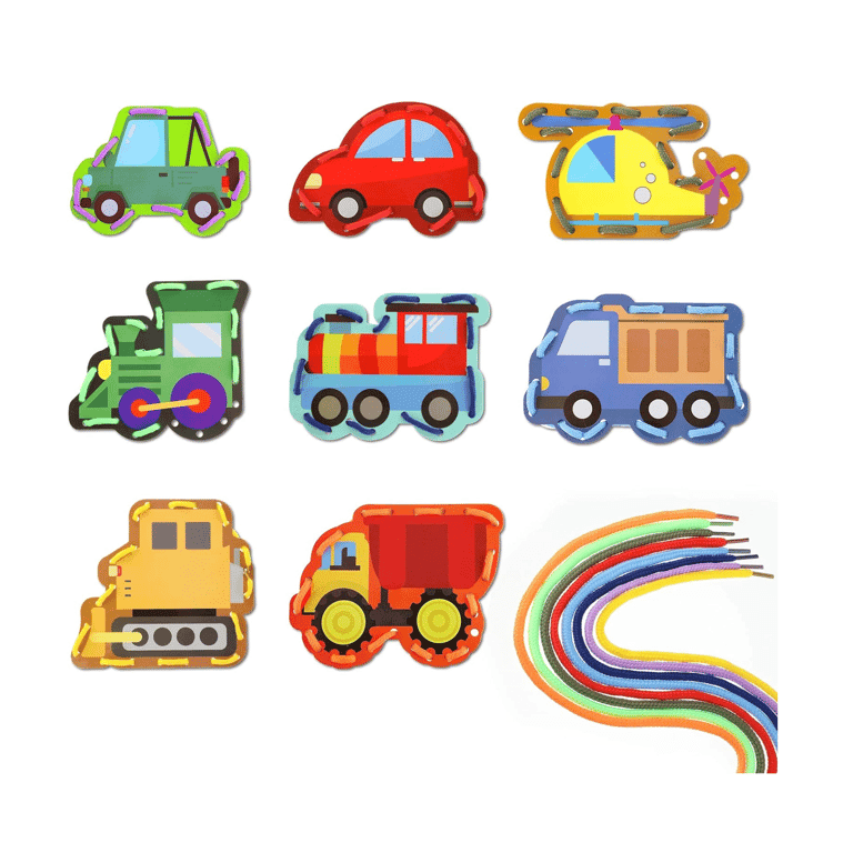 Zonon 8 Delig Kinderen Veter Kaarten Transport Stijl