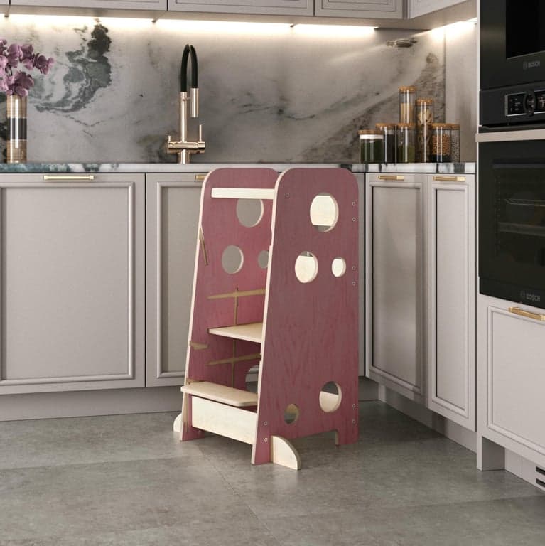 Busy Kids Meegroeiende Leertoren 3-in-1 XL Roze