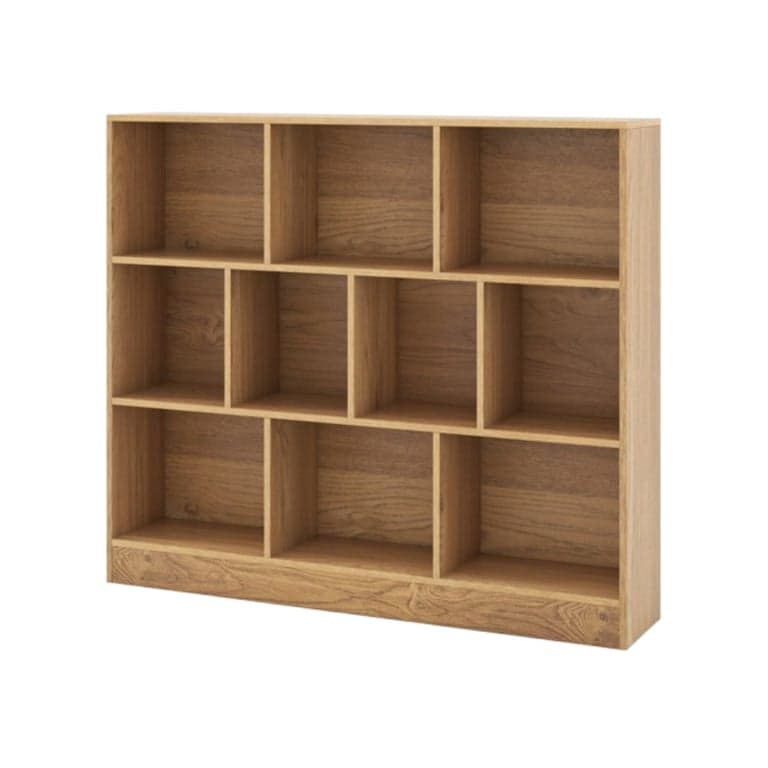 Costway Houten Speelgoed Organiser met 10 Kubussen Natuurlijk
