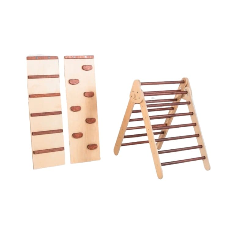Bunny Hopkins Pikler Driehoek Timber Trail Origineel Met Ladder en Klimmuur