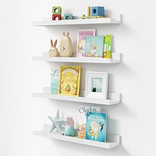 Forbena Set van 4 Boekenplanken Wit 58,7 cm