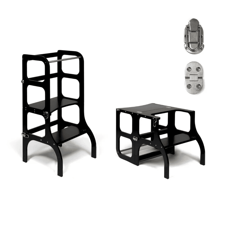 Ette Tete Leertoren Tafel Staan en Zitten Zwart Met Silver Sluiting
