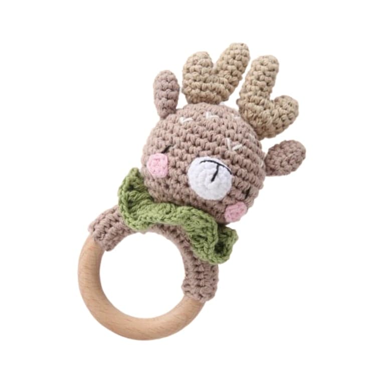 Wonder Space Baby Rammelaar Gehaakte Eland