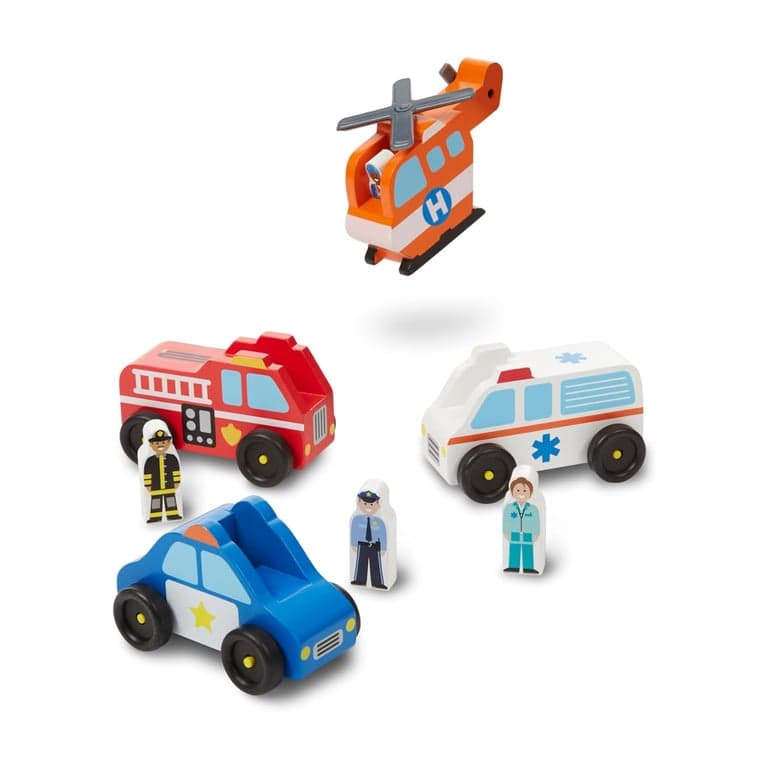 Melissa & Doug Noodgeval Voertuig Houten Speel Set