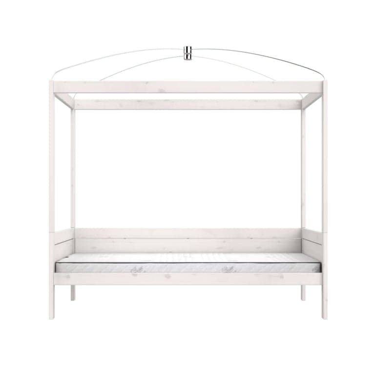 LIFETIME Kidsroom Vier Hemelbed 120 x 200 cm Whitewash Premium