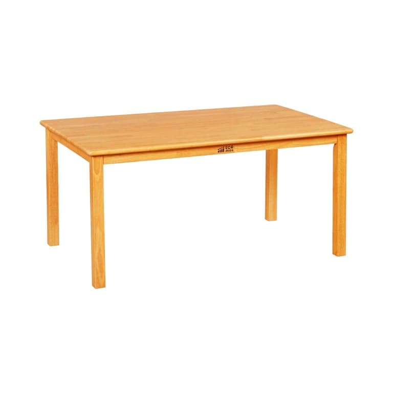 ECR4Kids 76,2 x 122 cm Rechthoekige Hardhouten Tafel Met 56 cm Poten Natuurlijk