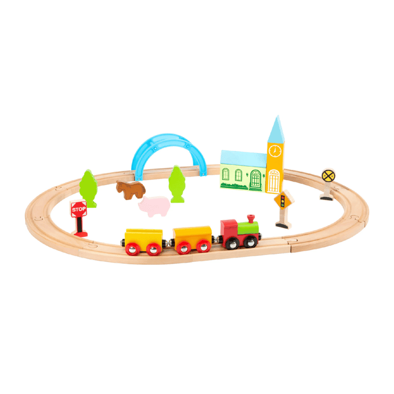 Small Foot Houten Treinset Stad en Land