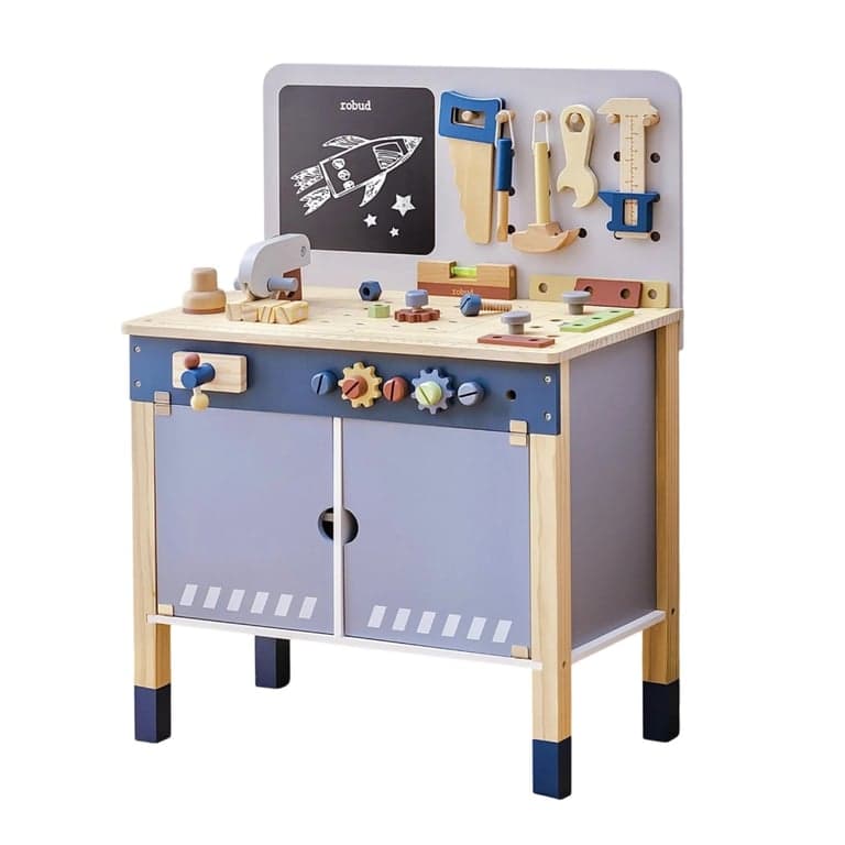 Robud Houten Speelgoedwerkbank Misty Blue