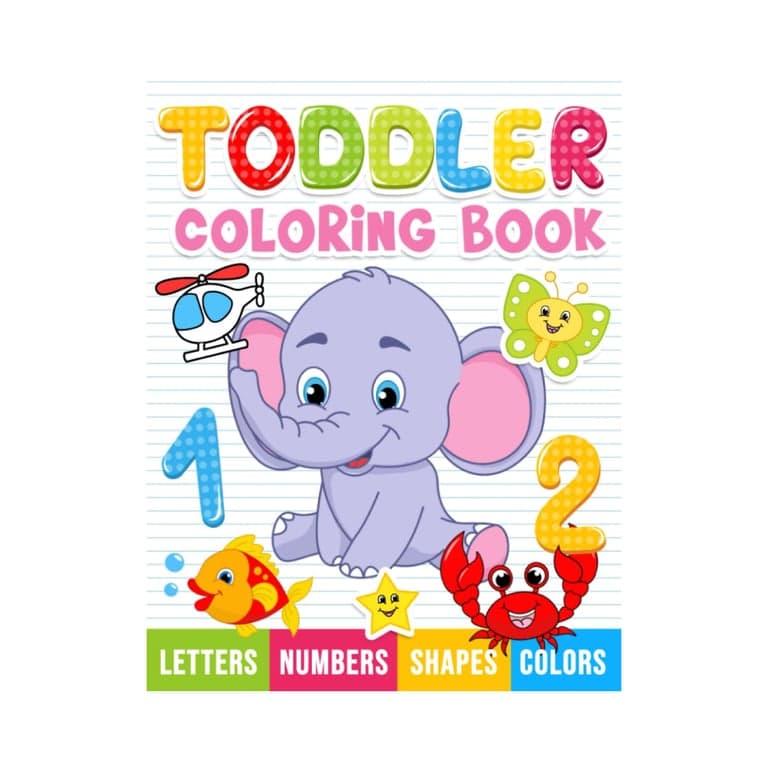 Coloring Book Kim Cijfers, Letters, Vormen en Dieren Paperback