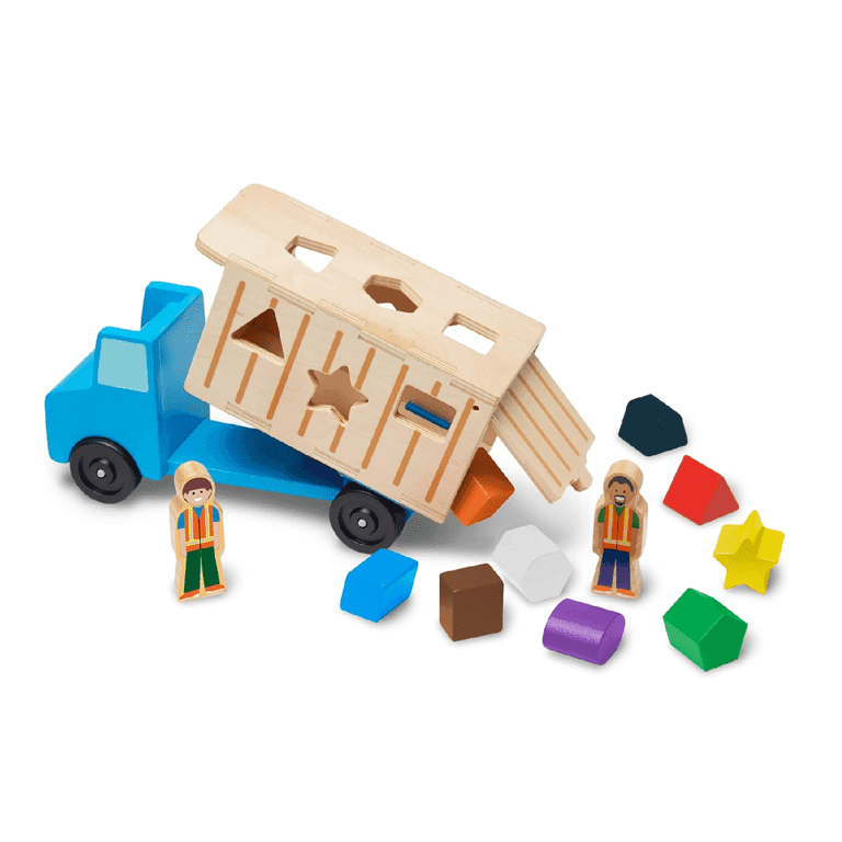 Melissa & Doug Vrachtwagen Speelgoed Vormen Sorteer Kiepwagen