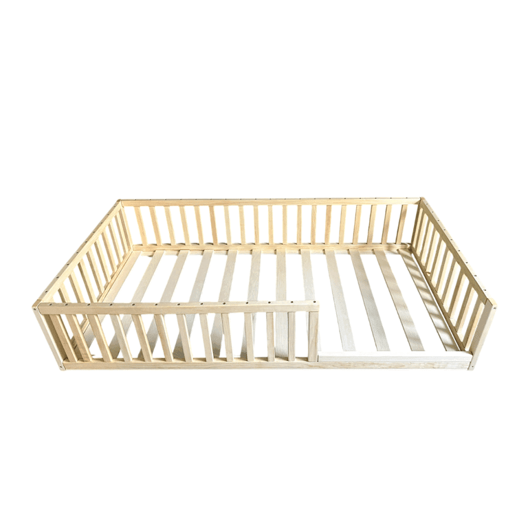 Eco Kids Universe Vloerbed met Relingen Zonder Deur Tweepersoons