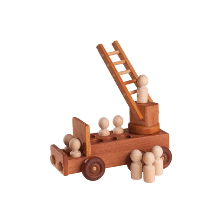 PoppyBabyCo Houten Brandweerwagen Speelgoed